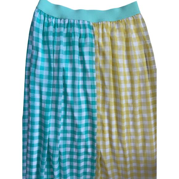 Eva Franco Lynsey Gingham Maxi Skirt Yellow Motif Size XS - Picture 8 of 12